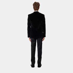 Dolce & Gabbana Black Virgin Wool And Silk Trouser Pants IT 52
