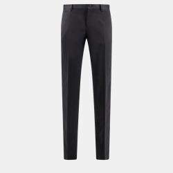 Dolce & Gabbana Black Virgin Wool And Silk Trouser Pants IT 52