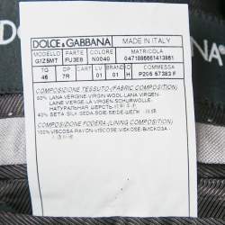 Dolce & Gabbana Grey Wool Blend Pants Suit S