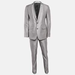 Dolce & Gabbana Grey Wool Blend Pants Suit S