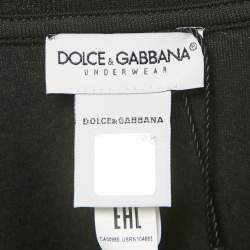 Pre Owned Dolce & Gabbana Underwear Black Cotton Crewneck T-Shirt L