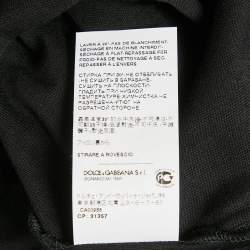 Dolce & Gabbana Black Jersey V-Neck T-Shirt XXL