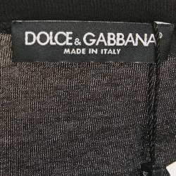 Dolce & Gabbana Black Jersey V-Neck T-Shirt XXL