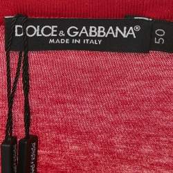 Dolce & Gabbana Red Jersey Crew Neck T-Shirt L