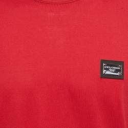 Dolce & Gabbana Red Jersey Crew Neck T-Shirt L