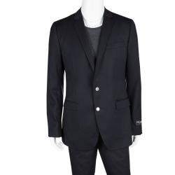 مملوكة مسبقًا Dolce & Gabbana Martini Navy Blue Wool Tailored Two Button Blazer XL