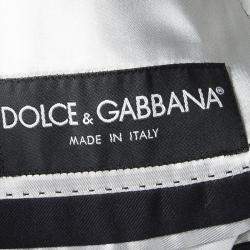 مملوكة مسبقًا Dolce & Gabbana Martini Navy Blue Wool Tailored Two Button Blazer XL