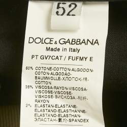 Pre Owned Dolce & Gabbana Olive Green Logo Print Cotton Blend Cargo Pants XL