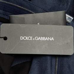 مملوكة مسبقًا Dolce & Gabbana Navy Blue Linen Bermuda Shorts M/Waist 34"