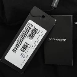 Pre Owned Dolce & Gabbana Black Knit Marina Print Hoodie S
