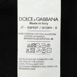 Pre Owned Dolce & Gabbana Black Knit Marina Print Hoodie S
