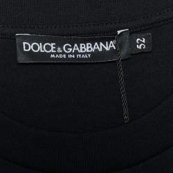 Pre Owned Dolce & Gabbana x UNXD Black DG Logo Print Jersey Crew Neck T-Shirt XL