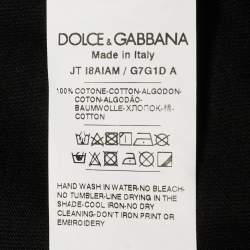 Pre Owned Dolce & Gabbana x UNXD Black DG Logo Print Jersey Crew Neck T-Shirt XL