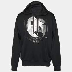مملوكة مسبقًا Dolce & Gabbana x UNXD Black DG Logo Print Jersey Hoodie XL