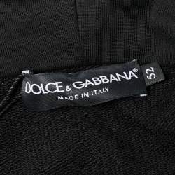 Pre Owned Dolce & Gabbana x UNXD Black DG Logo Print Jersey Hoodie XL