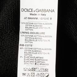 Pre Owned Dolce & Gabbana x UNXD Black DG Logo Print Jersey Hoodie XL