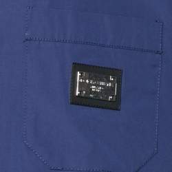 Pre Owned Dolce & Gabbana Navy Blue Cotton Button Front Shirt 3XL