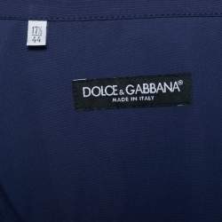 Pre Owned Dolce & Gabbana Navy Blue Cotton Button Front Shirt 3XL