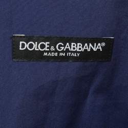 Pre Owned {"name_ar": "قميص دولتشي آند غابانا قطن كحلي بأكمام قصيرة مقاس كبير جدًا جدًا - فور إكس لارج"}