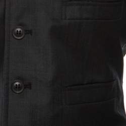 Pre Owned Dolce & Gabbana Charcoal Grey Wool Waistcoat Style Blazer S