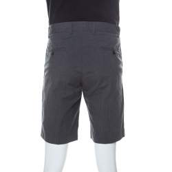 Pre Owned Dolce & Gabbana Grey Pin Striped Cotton Shorts S