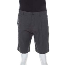 Pre Owned Dolce & Gabbana Grey Pin Striped Cotton Shorts S