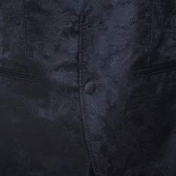 Pre Owned بذلة دولتشي أند غابانا جاكارد أزرق ميدنايت M