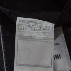 Pre Owned بذلة دولتشي أند غابانا جاكارد أزرق ميدنايت M