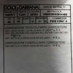 Pre Owned Dolce & Gabbana Burgundy Textured Jacquard Tuxedo Jacket S