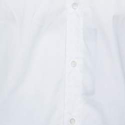 Pre Owned قميص دولتشي أند غابانا أزرار أمامية أكمام طويلة قطن أبيض كبير جدا