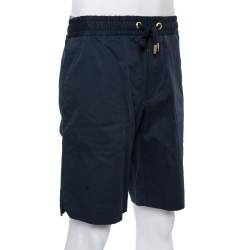 Pre Owned Dolce & Gabbana Midnight Blue Cotton Shorts XXL