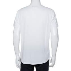 Pre Owned Dolce & Gabbana White DG Heaven Printed Cotton Crewneck T-Shirt L