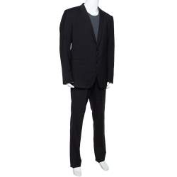 Pre Owned Dolce & Gabbana Black Wool Tailored Martini Suit 4XL