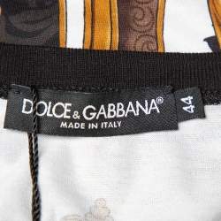 Pre Owned تي شيرت دولتشي أند غابانا رقبة مستديرة قطن طباعة شعار أبيض مقاس صغير جداً