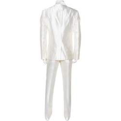 Pre Owned بذلة دولتشي أند غابانا مارتيني حرير كريمي مقاس كبير جاً (اكس لارج)