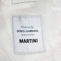 Pre Owned بذلة دولتشي أند غابانا مارتيني حرير كريمي مقاس كبير جاً (اكس لارج)