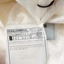 Pre Owned بذلة دولتشي أند غابانا مارتيني حرير كريمي مقاس كبير جاً (اكس لارج)