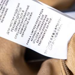 Pre Owned جاكيت دولتشي أند غابانا جلد تمساح أبيض بسحاب أمامي مقاس كبير جدًا - إكس لارج