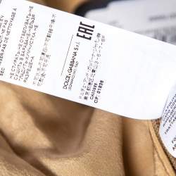 Pre Owned جاكيت دولتشي أند غابانا جلد تمساح أبيض بسحاب أمامي مقاس كبير جدًا - إكس لارج