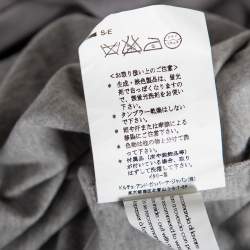 Pre Owned Dolce & Gabbana Grey Jersey Contrast Trim Button Down T-Shirt M