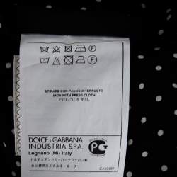 Pre Owned Dolce & Gabbana Black Wool Crown Logo Embroidered Single Breasted Blazer M