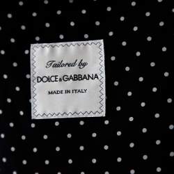 Pre Owned Dolce & Gabbana Black Wool Crown Logo Embroidered Single Breasted Blazer M