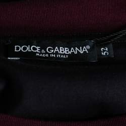 Pre Owned Dolce & Gabbana Midnight Blue Floral Printed Cotton Crewneck T-Shirt XL