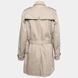 Pre Owned Dolce & Gabbana Sand Beige Cotton Belted Trench Coat 3XL