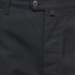 Pre Owned Dolce & Gabbana Black Wool & Cotton Trousers S