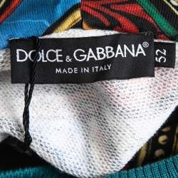 Pre Owned Dolce & Gabbana Multicolor Stained Glass Printed Cotton Hoodie XL