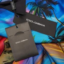 Pre Owned Dolce & Gabbana Multicolor Silk Hawaiian Print Shirt XL