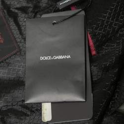 Pre Owned Dolce & Gabbana Black Virgin Wool Gold Fit Blazer XL