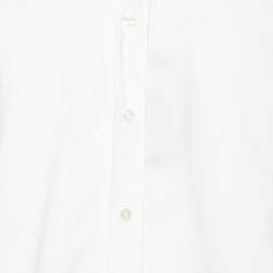 Pre Owned Dolce & Gabbana White Cotton Gold Fit Shirt L