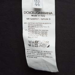 Pre Owned Dolce & Gabbana Black Cotton Blend Embossed Pocket Detail Shirt XL